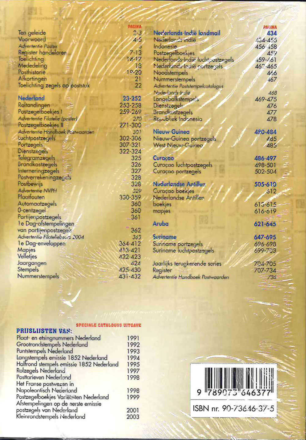 Sonderkatalog des niederlndischen Verbands der Briefmarkenhndler 2004