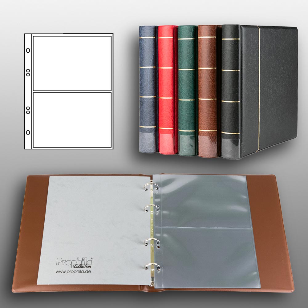 Prophila Collection Postkarten-Album (braun) mit 20 H�llen f�r 40 Postkarten