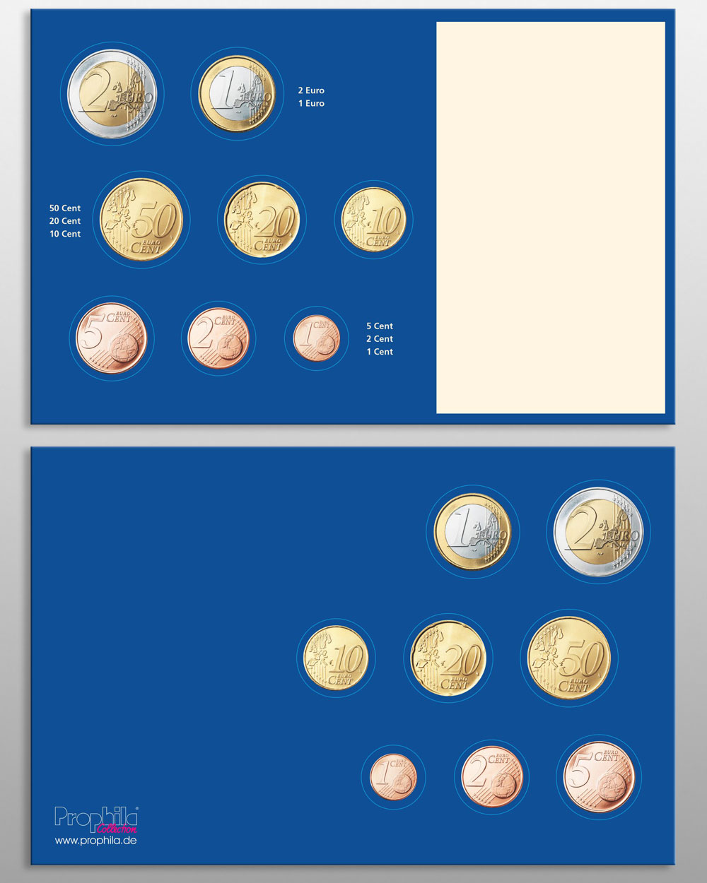 Prophila Collection 10 M�nz-Tabletts f�r �-Kursm�nzens�tze (1 Cent bis 2 Euro) neutral