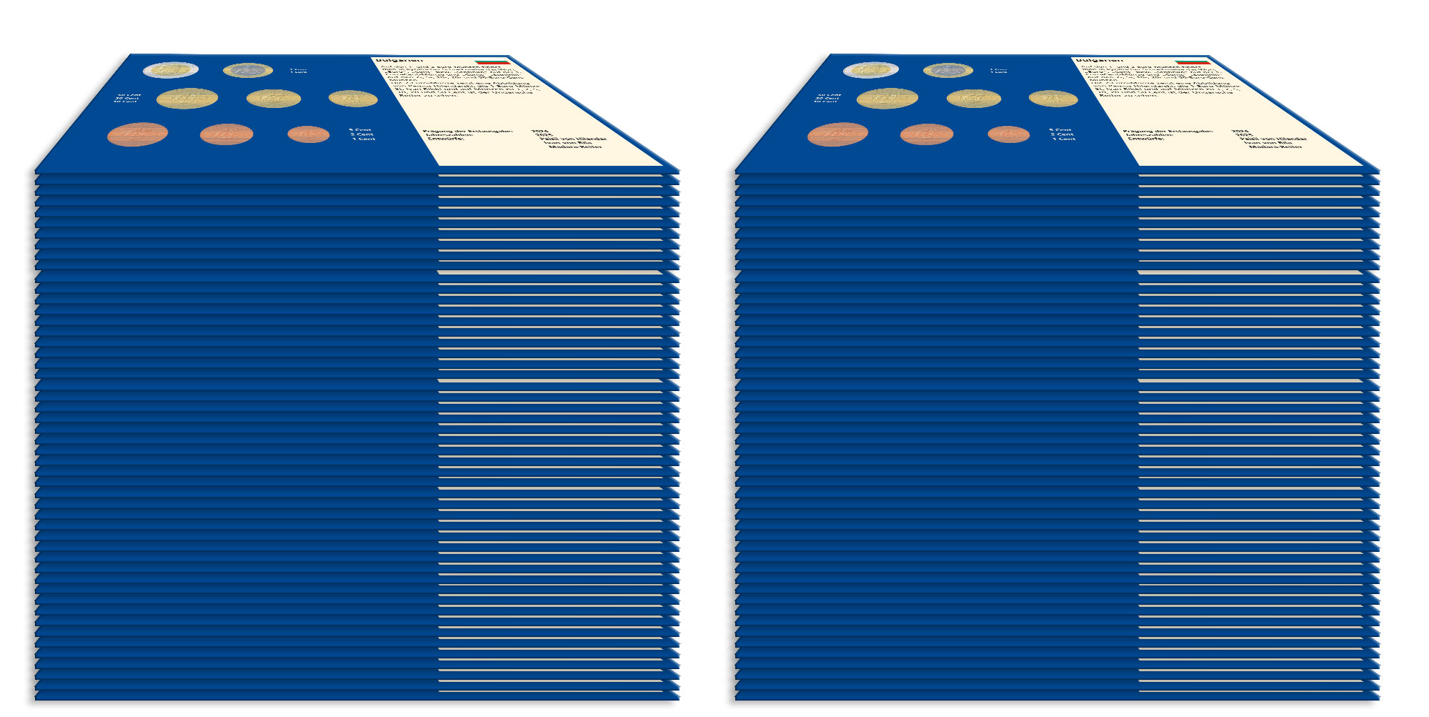 Prophila Collection 100 M�nz-Tabletts f�r �-Kursm�nzens�tze (1 Cent bis 2 Euro) neutral