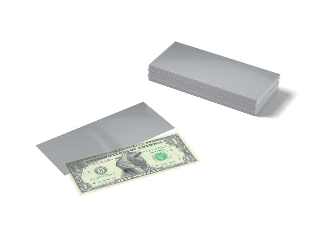 Prophila Collection Currency Sleeves - Large Bill, 100 Schutzh�llen f�r gro�e Banknoten