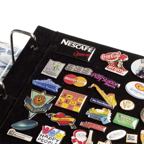 Tafeln f�r Pin-Album mit schwarzem Samtbezug, 4er-Pack