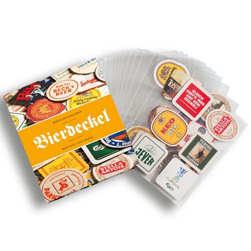 GRANDE-Komplettalb.f.Bierdeckel inkl.15 transp.H�llen f.je 6 Bierdeckel,  B-Design