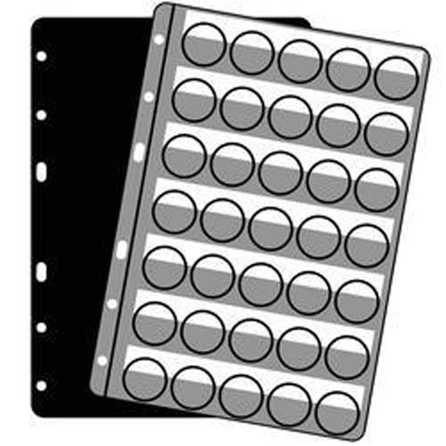 Kunststoffh�llen COMPART, f�r35 Kronkorken / Champagner-Deckel, schwarz (5er Pack)