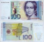 RFA (République fédérale d'Allemagne) Rosenbg: 310b série: kl neuf 1996 100 Mark
