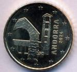 Andorre and 6 2024 Stgl./unzirkuliert 2024 50 cent Kursmünze